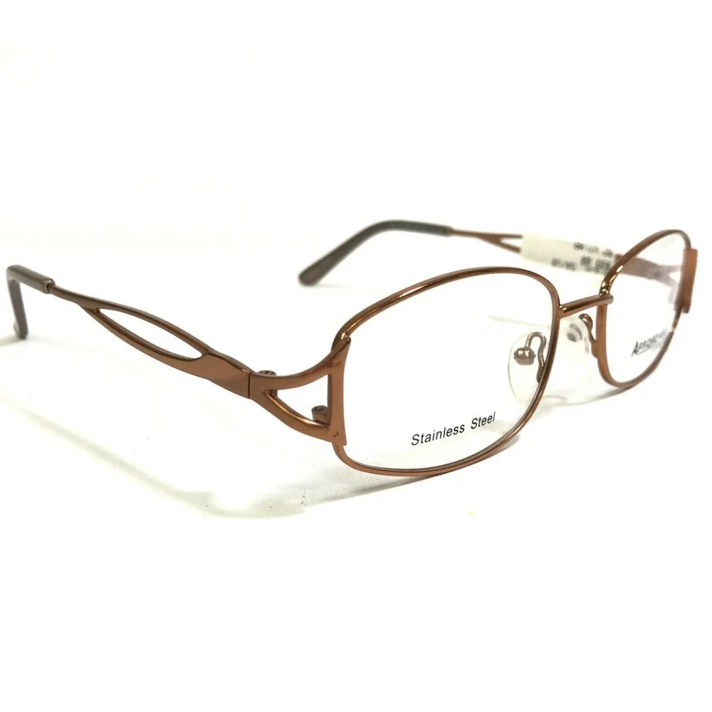 Affordable Designs Eyeglasses Frames WILMA Brown Rectangular Full Rim 54-18-145